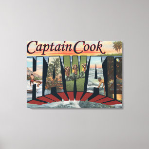Toile Capitaine Cook, Hawaii - Grandes Scènes