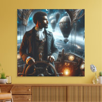Capitaine de l'air de l'espace victorien Steampunk