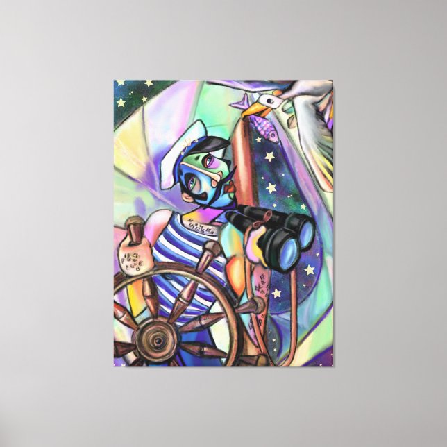 Toile Capitaine de Nuit Style Art Peinture originale (Recto)