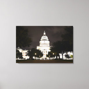 Toile Capitol d'état d'Austin, le Texas la nuit