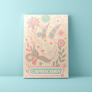 Toile Capricorne Céleste Zodiac Pastel Dreams Mur Arts