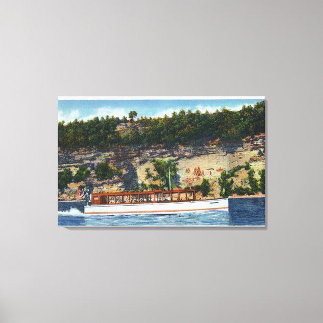 Toile Capt Palmers Lake Ride Stroller IV Boat Scene (Recto)