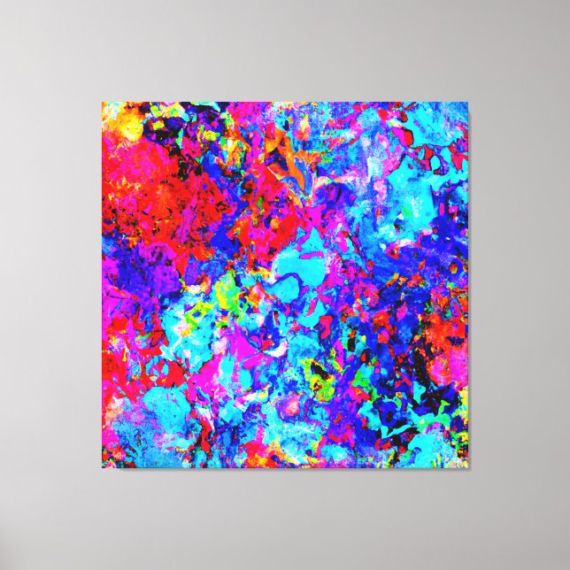 Toile Captivation des jeux de couleurs du Motif Abstrait (Recto)