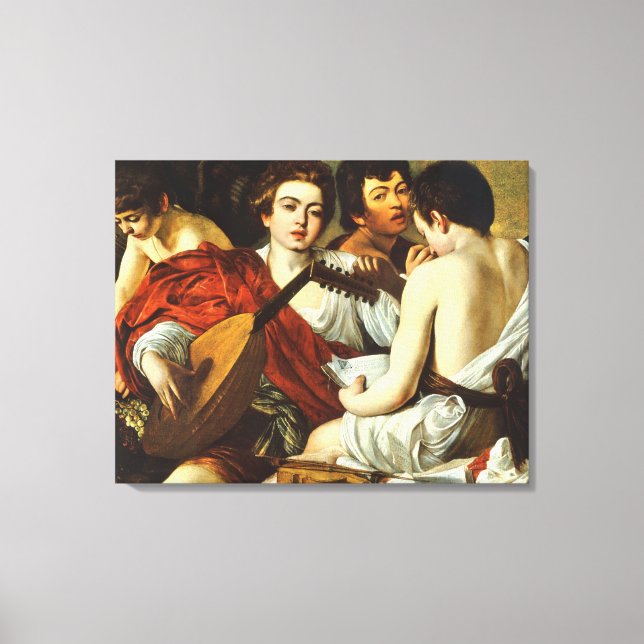 Toile CARAVAGGIO - Les musiciens 1595 (Recto)