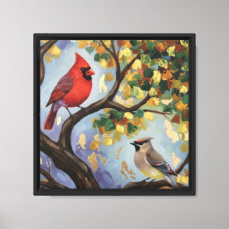 Toile Cardinal et le jaseur