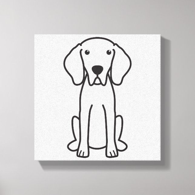 Toile Caricature de chien Weimaraner (Recto)