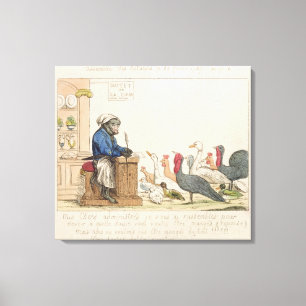 Toile Caricature de l'assemblage des tables