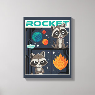 Toile Caricature des Gardiens de la Rocket Galaxy Baby