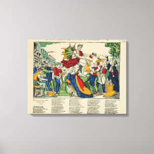 Toile Caricature du démon de l'argent, 1860