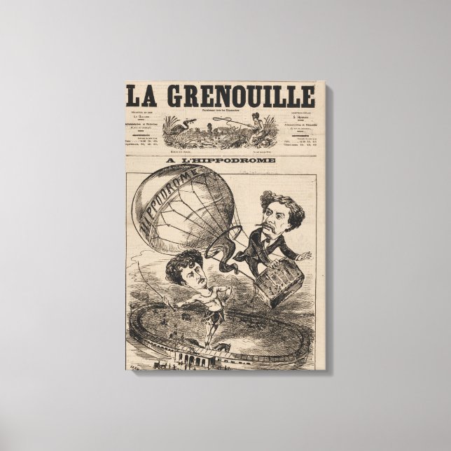 Toile Caricature Française Du Ballooniste En Ballon À Ai (Recto)
