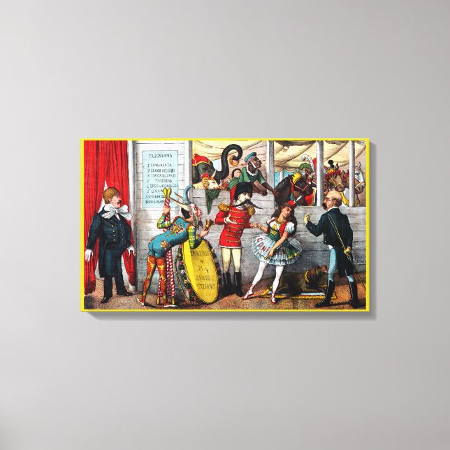 Toile Caricature Politique Italienne Des Interprètes De  (Recto)