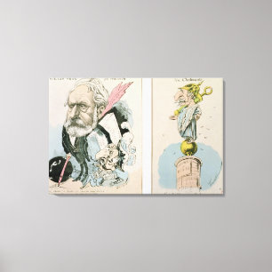 Toile Caricatures de Victor Hugo et de napoléon III