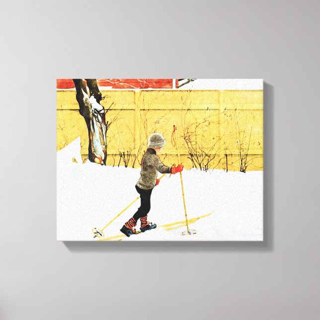 Toile Carl Larsson Boy Ski au Falun Home (Recto)