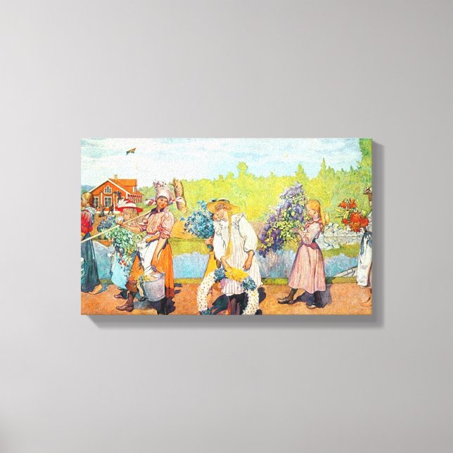 Toile Carl Larsson En Dehors Des Vents D'Été (Recto)