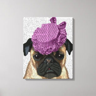 Toile Carlin avec le casquette pourpre vintage