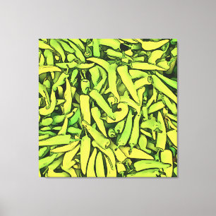 Toile Carliston Banana Peppers Black Outline Art