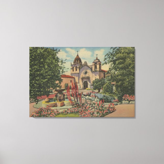 Toile Carmel, CA - Mission San Carlos De Borromeo (Recto)