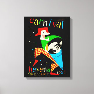 Toile Carnaval Havana Cuba 1952 Poster