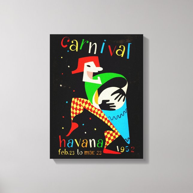 Toile Carnaval Havana Cuba 1952 Poster (Recto)