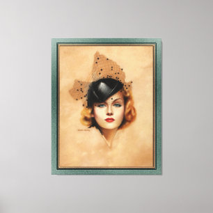 Toile Carole Lombard Portrait par Charles Gates Sheldon
