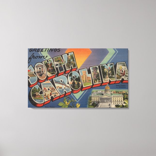 Toile Caroline du Sud (Capitale nationale/Fleur) (Recto)