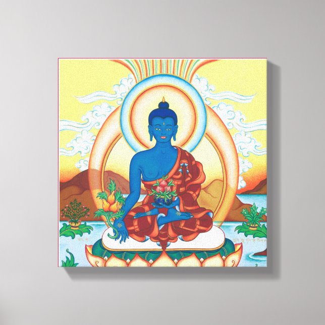 Toile CARRÉ CANVAS - Bouddha de médecine - Maître de gué (Recto)
