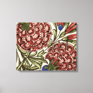 Toile Carreau de fleur d'œillet Art antique rustique De 