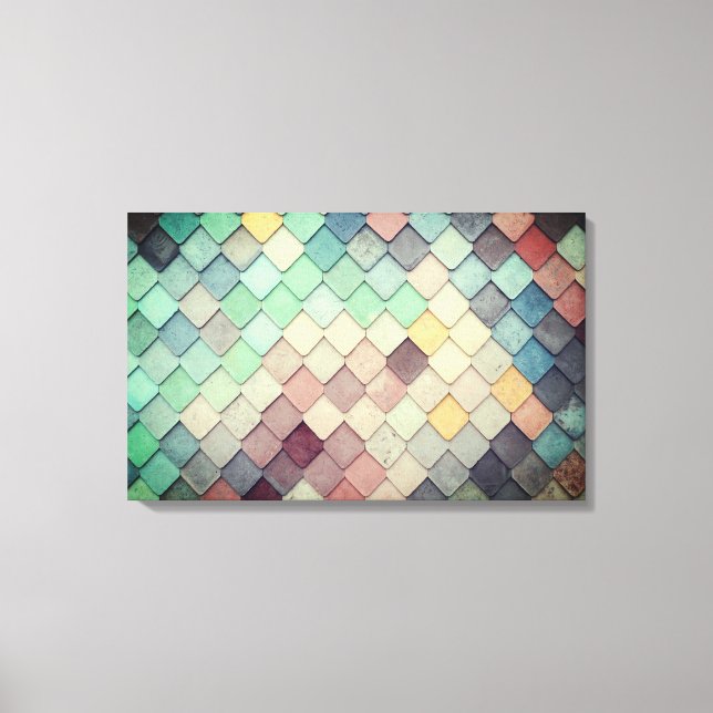 Toile Carreaux de mosaïque couleur (Recto)