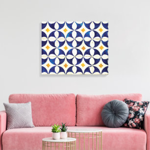 Toile Carreaux portugais - Azulejo Motif Design