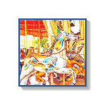 Carrousel de Cheval en plumes merry-go-round