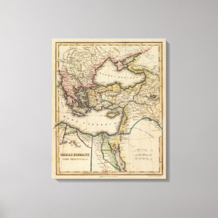 Toile Carte 2 d'atlas de Moyen-Orient