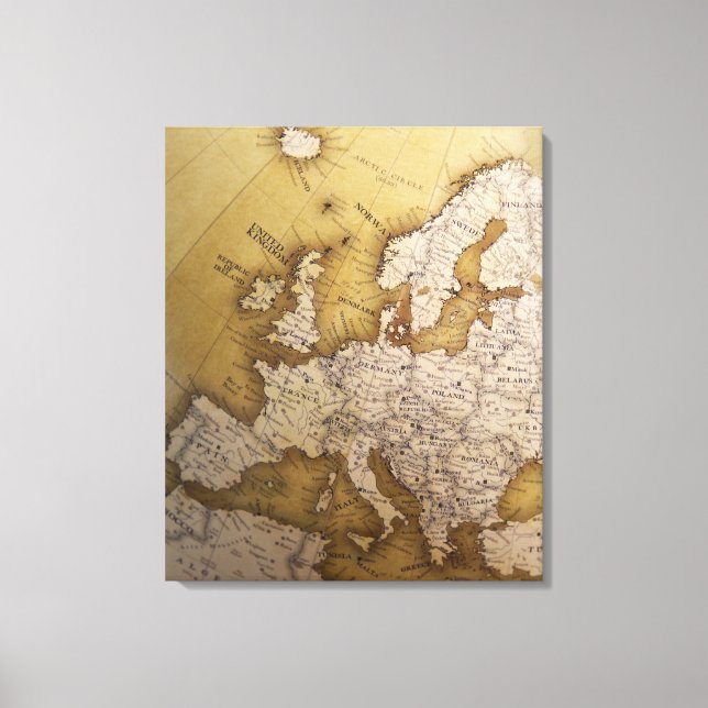 Toile Carte antique de l'Europe. Vieux monde. (Recto)