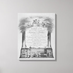 Toile Carte commerciale Moore & Co.