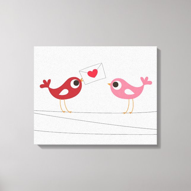 Toile Carte d'amour pour les oiseaux (Recto)