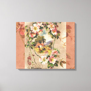 Toile Carte d'anniversaire vintage