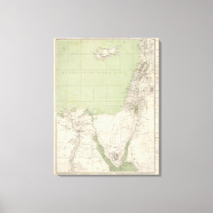 Toile Carte d'atlas de Sinai, Egypte, Syrie