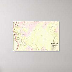 Toile Carte d'atlas d'étang de Merino et d'étang de