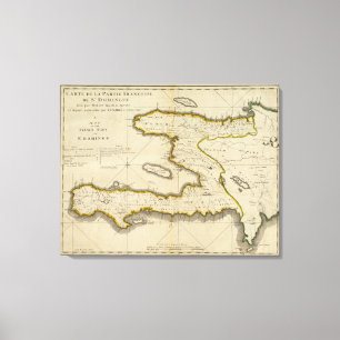 Toile Carte d'atlas du Haïti