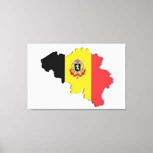 Toile Carte de Belgique