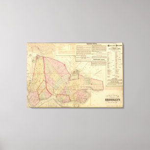 Toile Carte de Brooklyn d'index