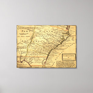 Toile Carte de CarolinaPanoramic