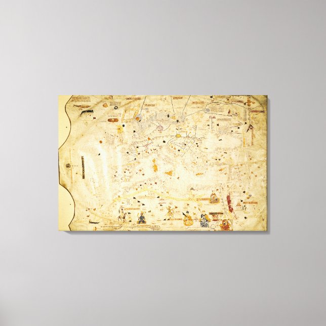 Toile Carte de Charles V, Carte de Mecia (Recto)