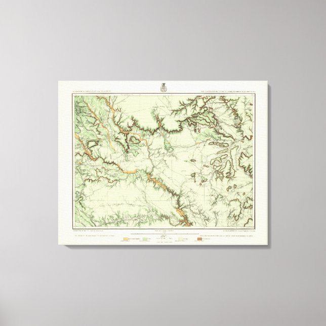 Toile Carte de classification des terres du Nouveau-Mexi (Recto)