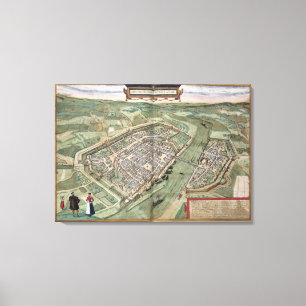 Toile Carte de Francfort, de 'Civitates Orbis Terrarum