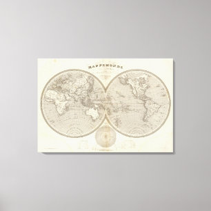 Toile Carte de globe