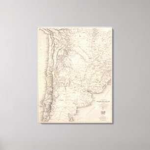 Toile Carte de la Confédération argentine