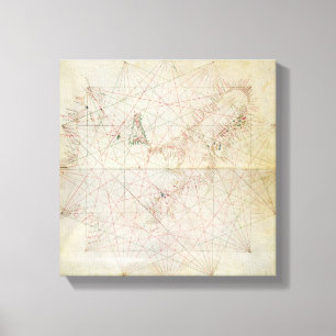 Toile Carte de la mer Adriatique