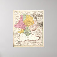 Carte de la mer Noire (1720) Turquie Bulgarie Russ