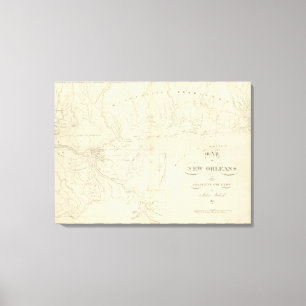 Toile Carte de la Nouvelle-Orléans