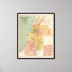 Toile Carte de la Palestine en temps de Christ (à 70